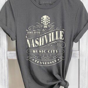 Nashville Music City Graphic Tee, Country Music Festival Shirt
